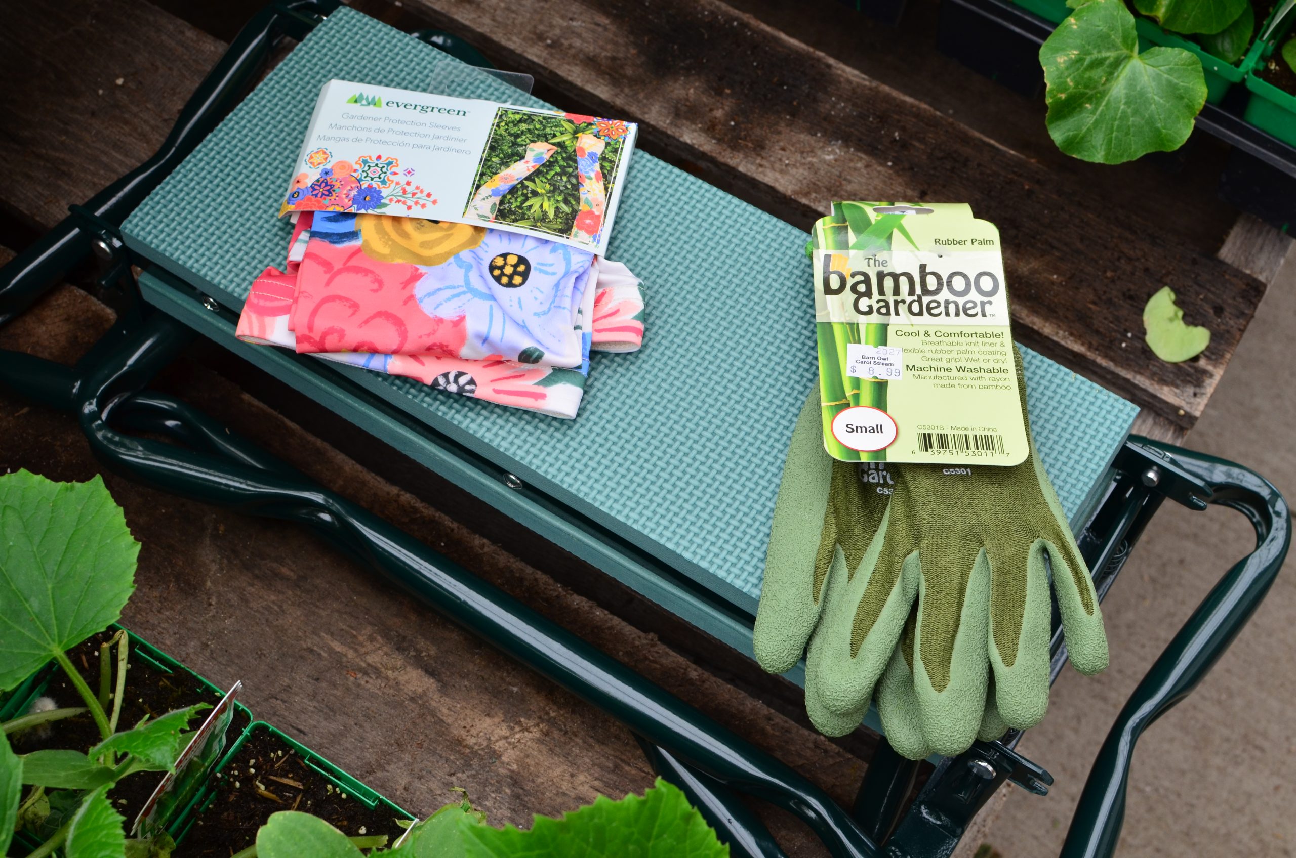 Save Your Skin Bundle — garden kneeler, gloves, and UV arm covers