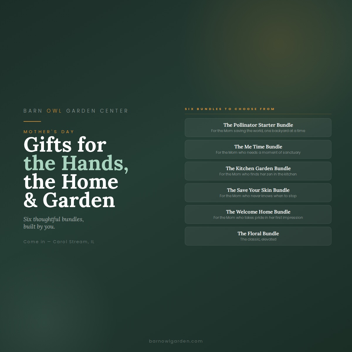 Mother's Day Gifts for the Hands, the Home, and the Garden — Barn Owl Garden Center